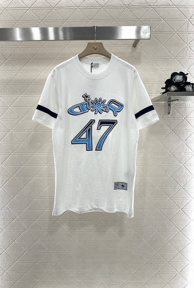 Dio*2025 New arrivals Embroidered gradient round neck Customized Yb Original cot