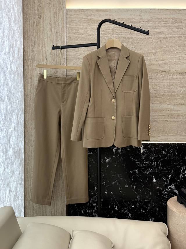 Tf057# New suit Gucci 10% silk 60% wool long-sleeved suit jacket trousers suit k
