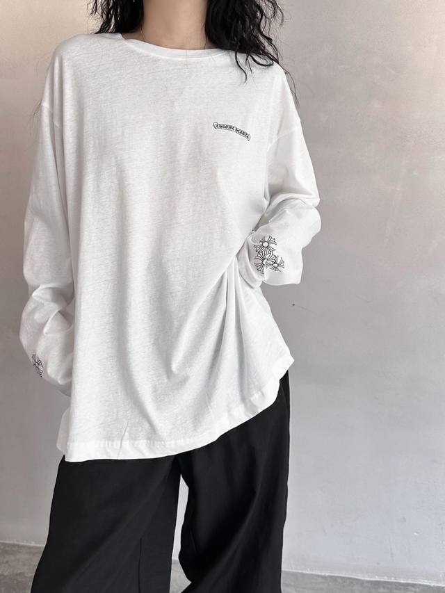 Chloe Hearts | New long-sleeved T-shirt, pure cotton fabric, soft and slim fit,