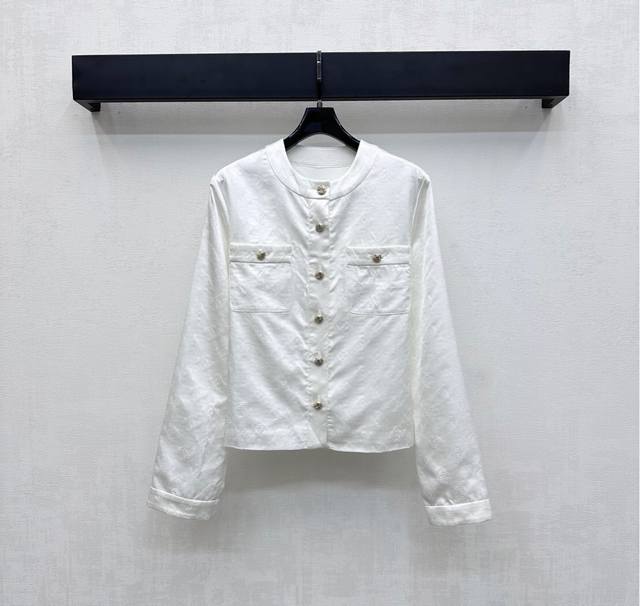 Chane*2025 New arrival Jacquard round neck shirt jacket Customized Yb imported s