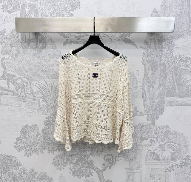 Chane*2025 New arrivals Embroidered hollow knit sweater Customized Yb imported k