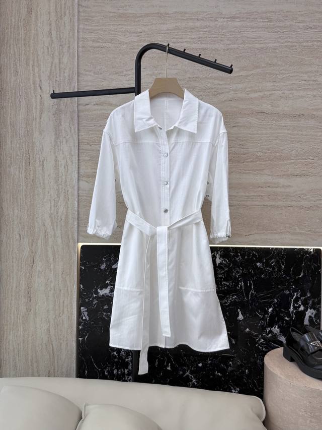 Qgl022# New dress Hermes H home Hermes H letter dark pattern three-quarter sleev