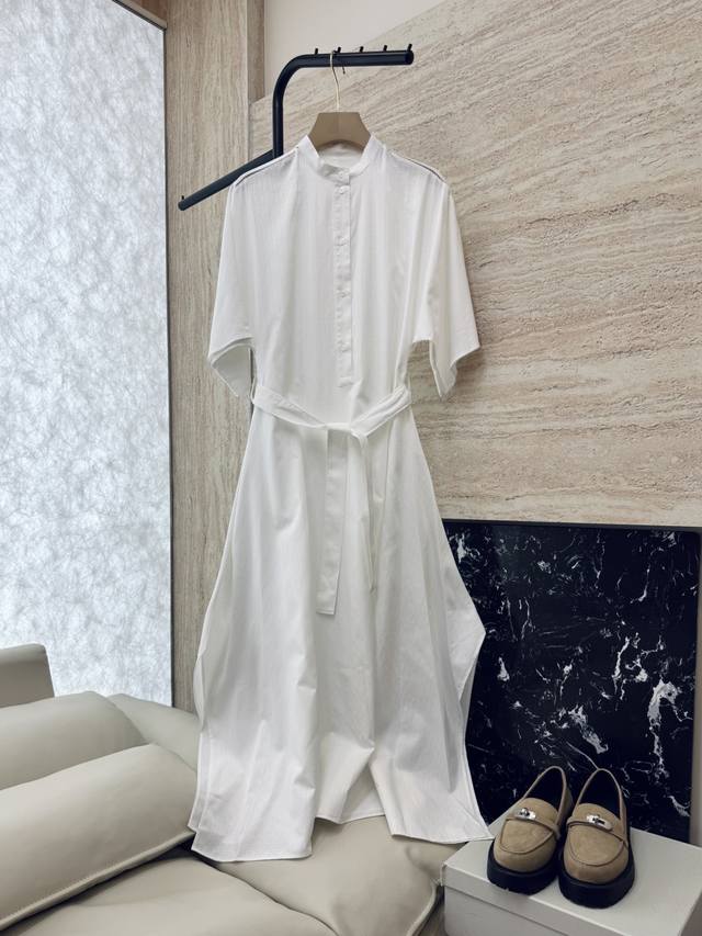 Qgl004# New dress Hermes H home Hermes H letter dark pattern short loose dress b