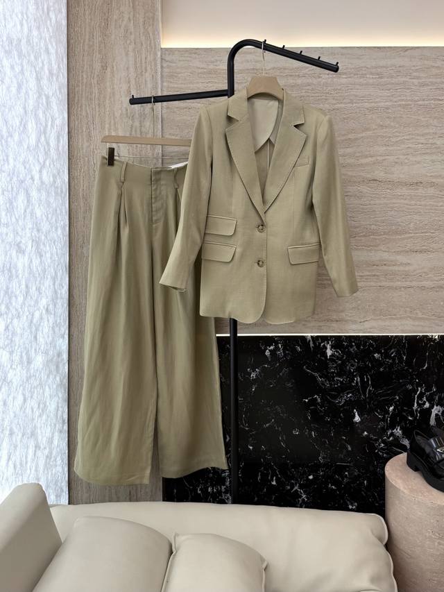 Xz0116# New suit Ralph Lauren super hit 30% linen 70% Tencel suit jacket trouser