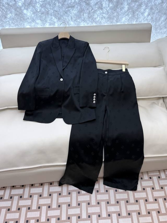 Xz0110# New suit Xiaoxiang 100% acetate letter jacquard long-sleeved jacket and