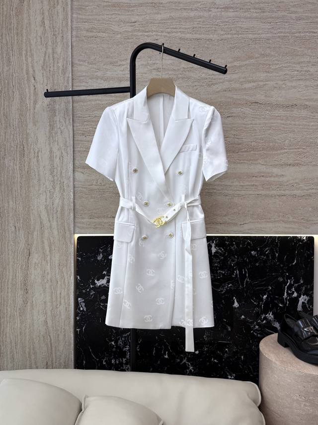 Xz0103#New dress Xiaoxiang double-breasted gold button 100% acetate jacquard sho