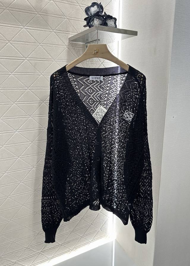 Loew*2025 New arrivals Hollow knitted cardigan skirt set Customized Yb linen kni