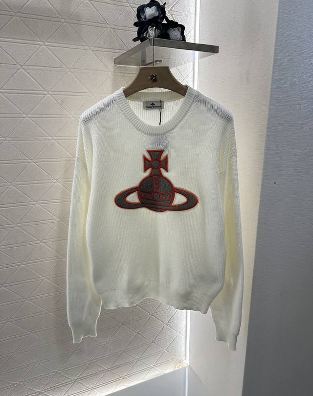 Vivienne Westeoo* New arrivals Saturn embroidered pullover sweater Customized Yb
