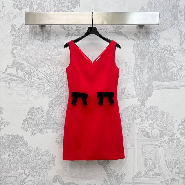 Valentin*2025 New Arrivals Bowknot Vest Dress Customized Yb Imported Acetate Mat
