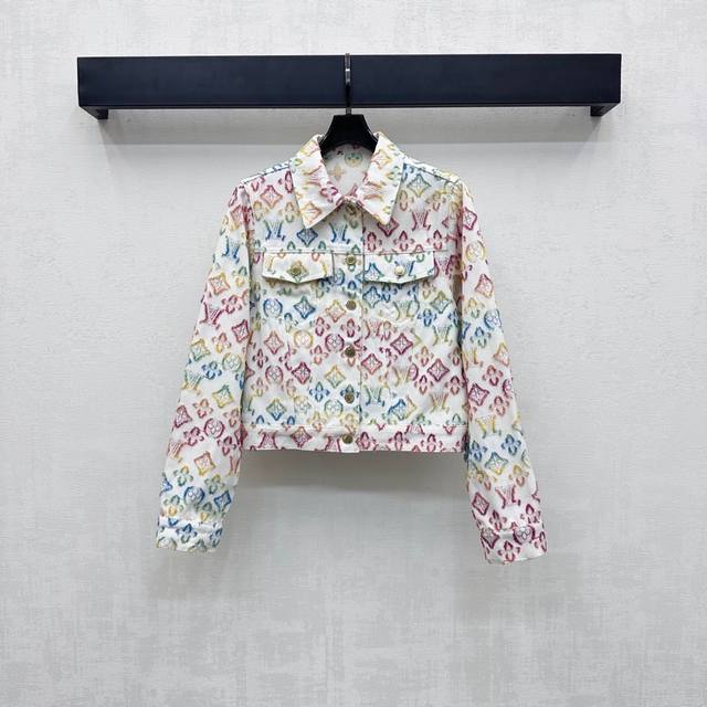 Louis Vuitto*2025 New arrivals Colorful jacquard denim jacket Customized Yb impo
