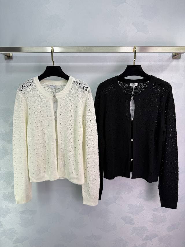 Chane*2025 Spring and Summer new hollow rhinestone knitted cardigan custom Yb wo