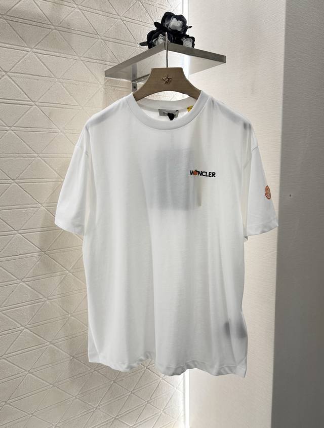 Moncle*2025 New arrivals Round neck embroidered badge Customized Yb Original cot