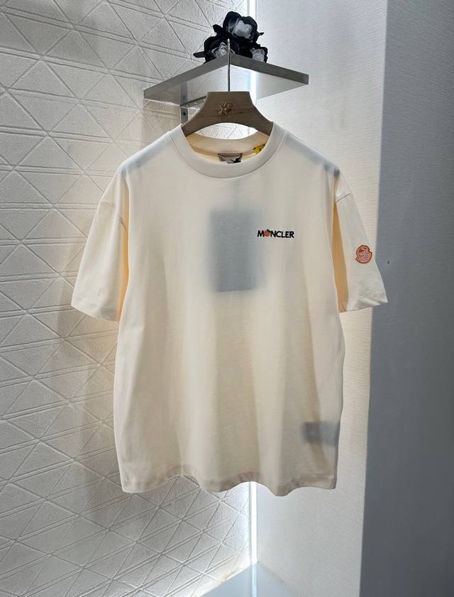 Moncle*2025 New arrivals Round neck embroidered badge Customized Yb Original cot