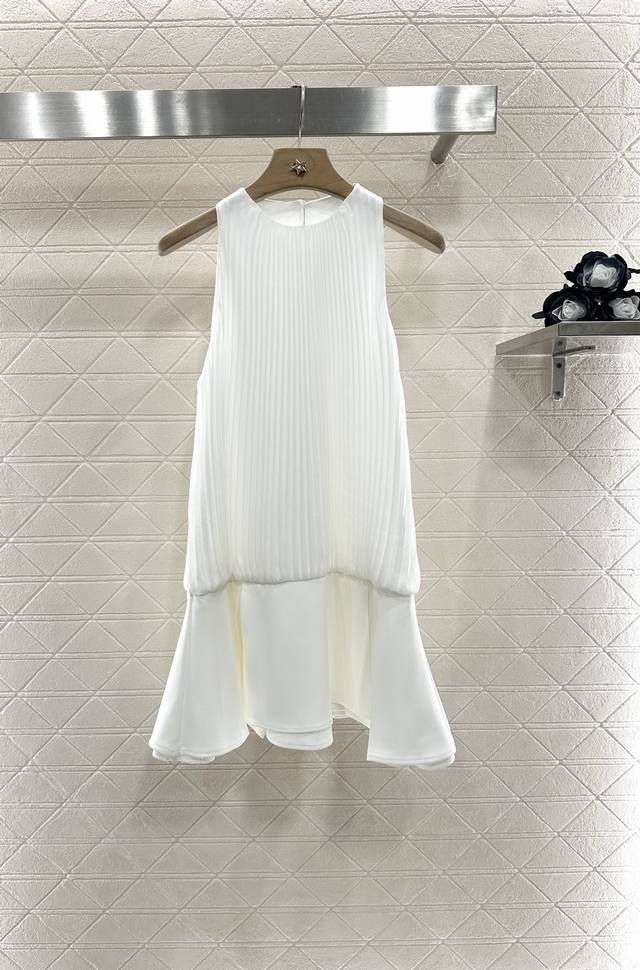 Loew*2025 New arrivals Round neck pleated sleeveless dress Customized Yb importe