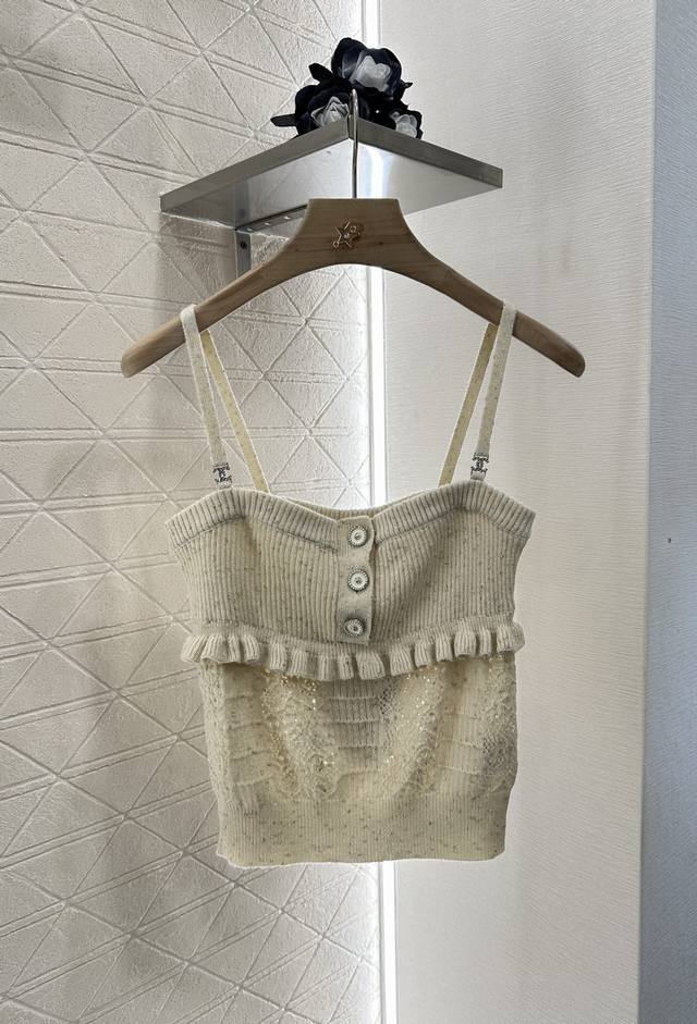 Chane*2025 New arrivals Knitted layered lace sling Customized Yb cashmere yarn w