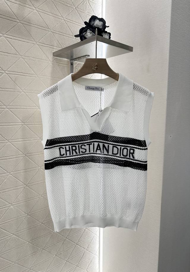 Dio*2025 New arrivals Lapel knitted vest Customized Yb wool yarn woven delicate