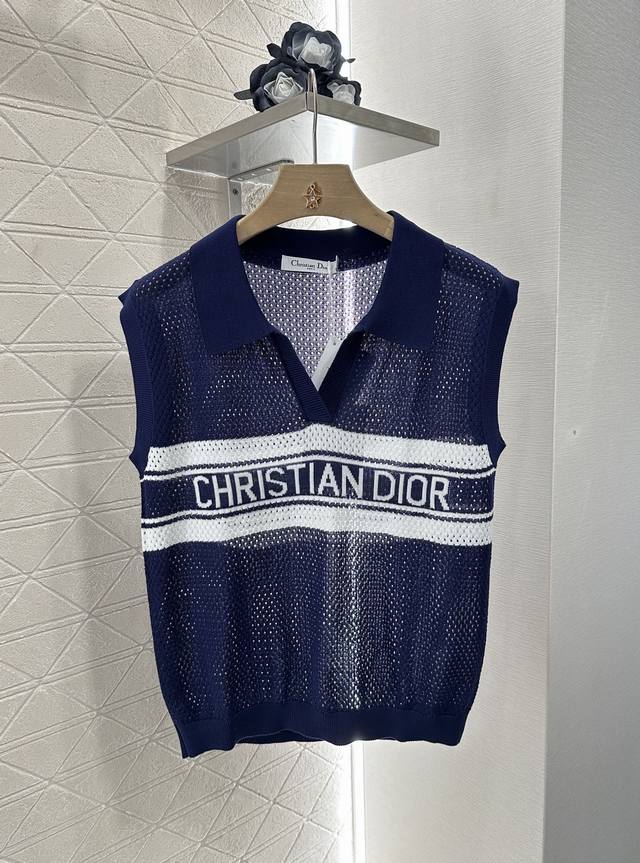 Dio*2025 New arrivals Lapel knitted vest Customized Yb wool yarn woven delicate