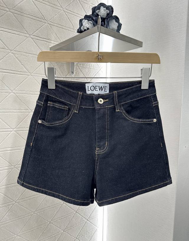 Loew*2025 New arrivals High waist denim shorts Customized Yb twill cotton denim