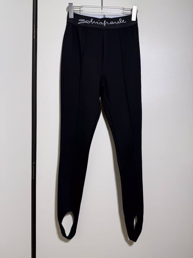 European high waist casual pants for women 2025 autumn letter design foot pedal