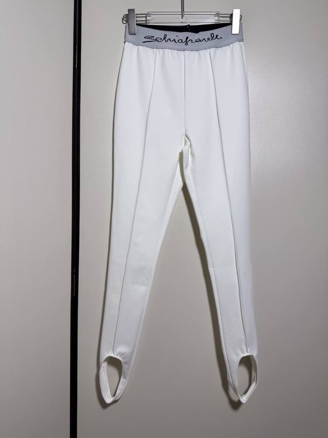 European high waist casual pants for women 2025 autumn letter design foot pedal
