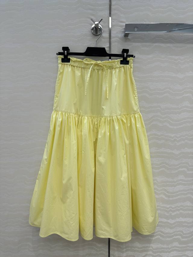 Original quality Row style drawstring long skirt! High-end cotton fabric! Layer
