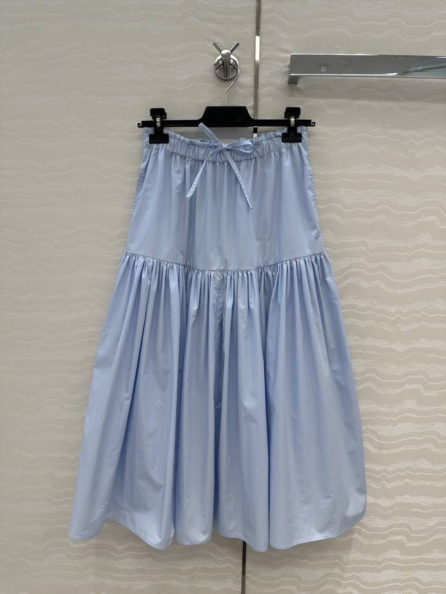 Original quality Row style drawstring long skirt! High-end cotton fabric! Layer