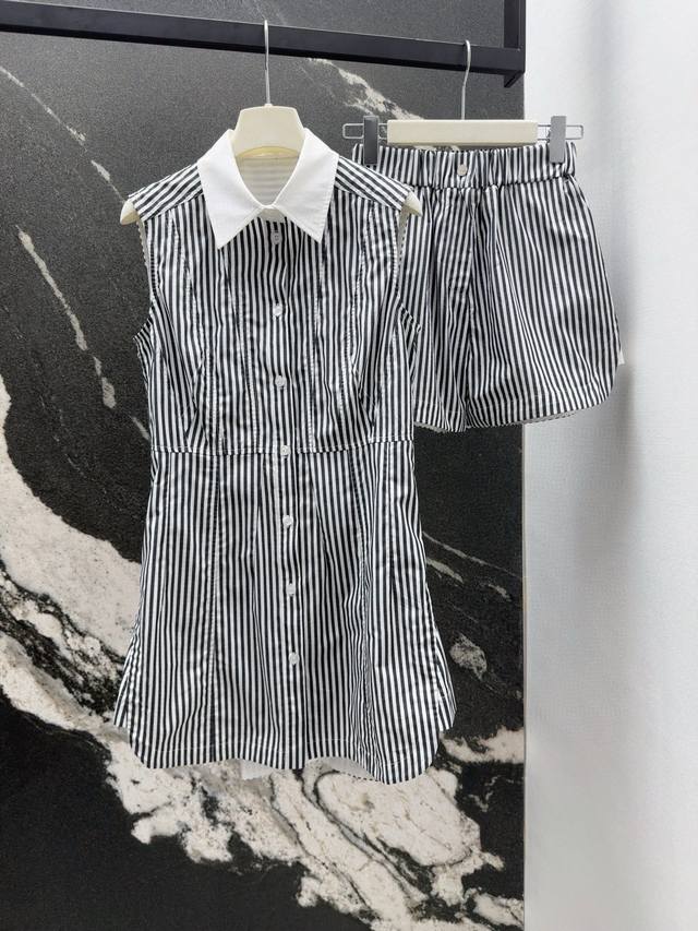 Max 25Ss Spring and summer new temperament commuter striped suit Pinstripe contr