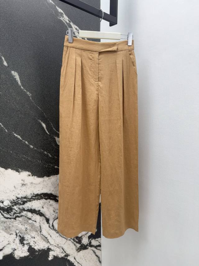 Max 25Ss New arrival in spring and summer Retro old money style linen high waist