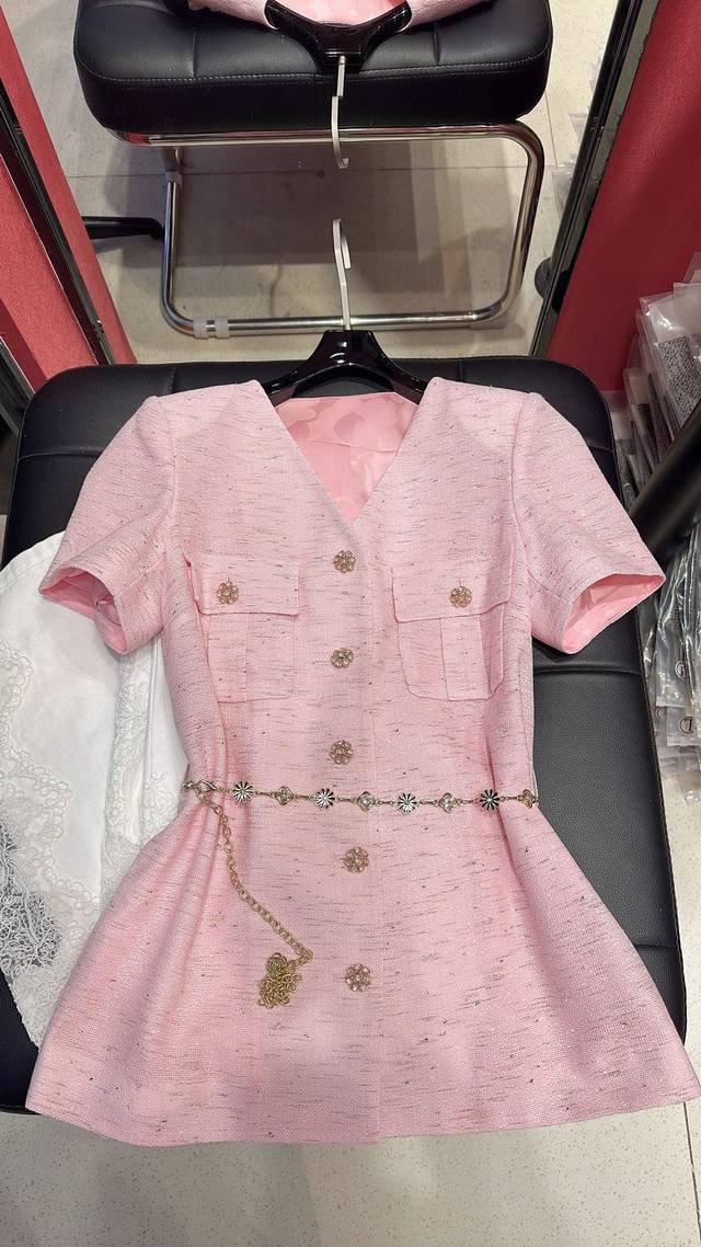 Chane* Popular version of high-end custom fabric mid-length top with custom wais