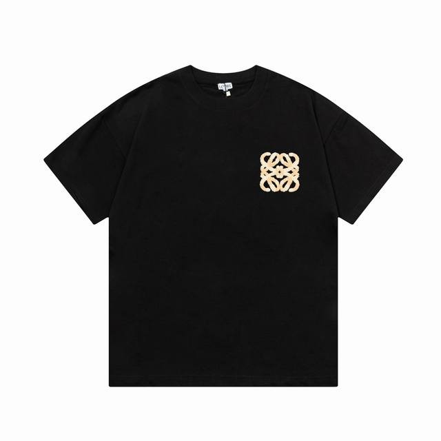 Loewe 2025 new towel embroidered letter logo Unisex short-sleeved T-shirt Custom
