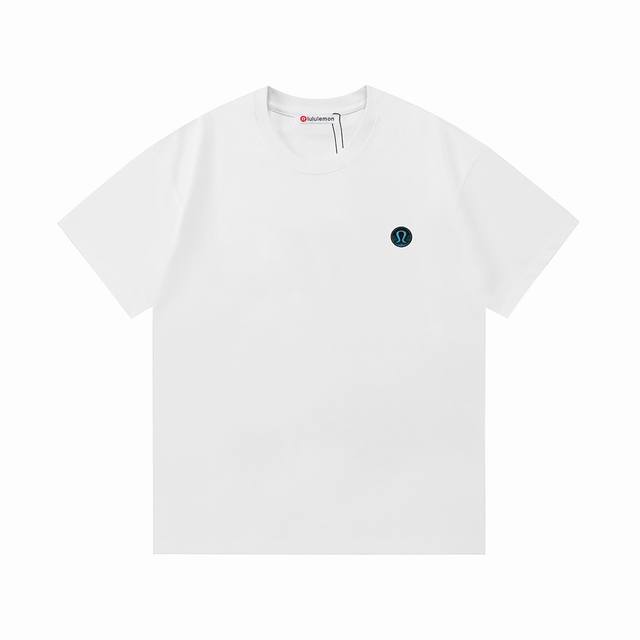 Lululemon 2025 new custom embroidered small logo unisex short-sleeved T-shirt Cu