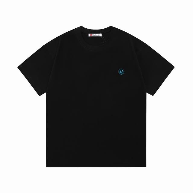 Lululemon 2025 new custom embroidered small logo unisex short-sleeved T-shirt Cu