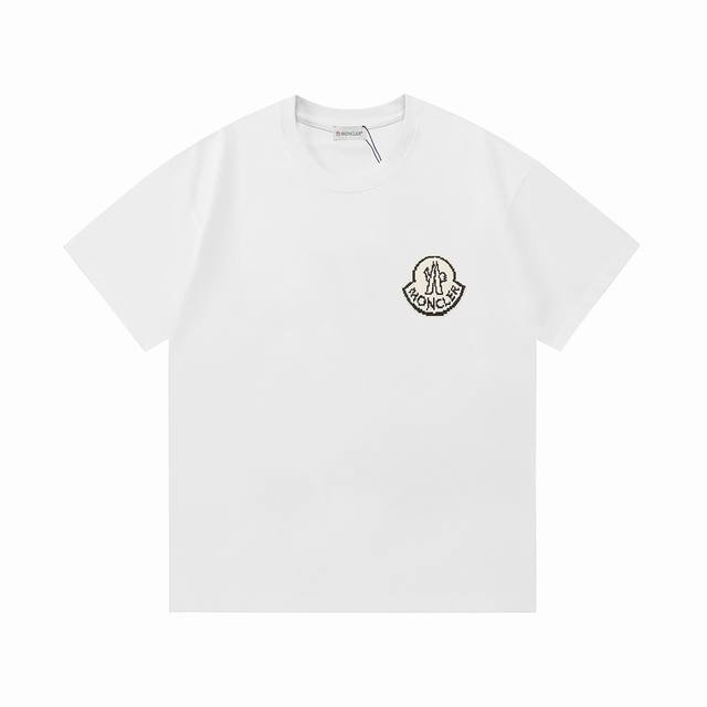 Moncler 2025 new style shifted small letter logo unisex short-sleeved T-shirt Cu