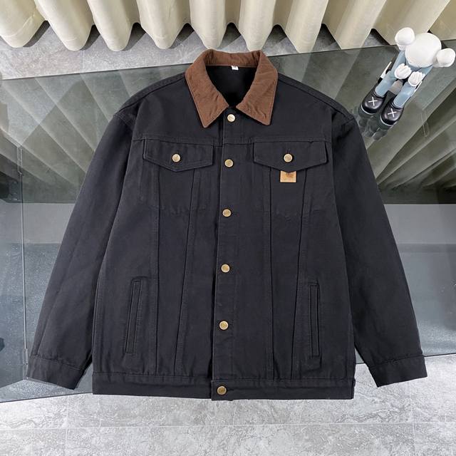 Carhartt American retro work jacket Heavy washed Vintage Detroit trucker denim j