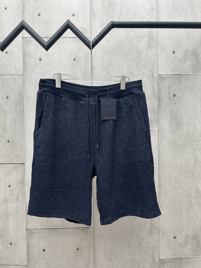 Lv 2025Fw Early Fall New Style Terry straight casual shorts All-over Monogram em