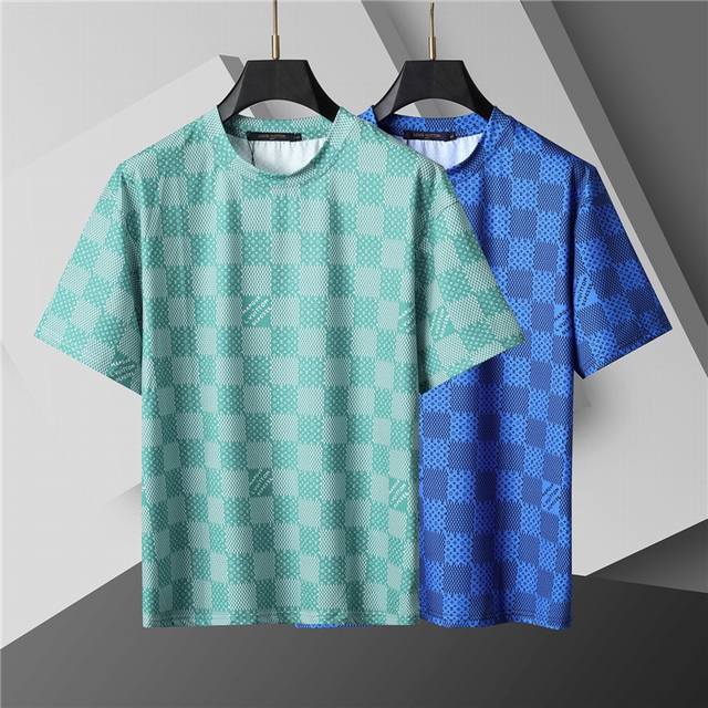 2025 Spring and Summer New T-shirt. Men's round neck classic Logo T-shirt uses i