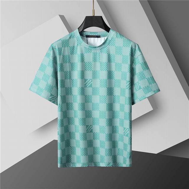 2025 Spring and Summer New T-shirt. Men's round neck classic Logo T-shirt uses i