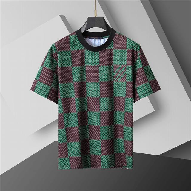 2025 Spring and Summer New T-shirt. Men's round neck classic Logo T-shirt uses i