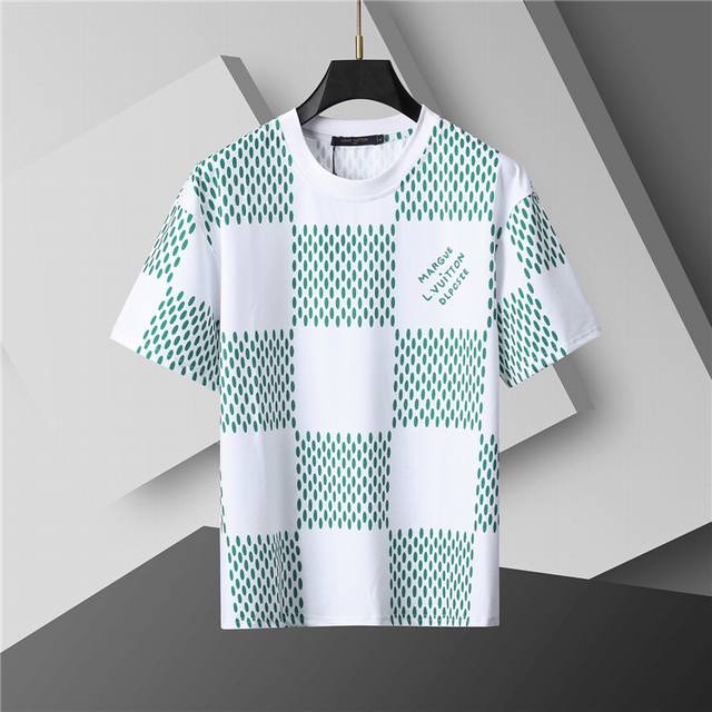 2025 Spring and Summer New T-shirt. Men's round neck classic Logo T-shirt uses i