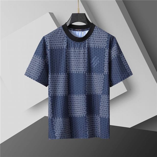 2025 Spring and Summer New T-shirt. Men's round neck classic Logo T-shirt uses i