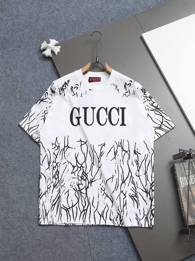 Gucci 25Ss Gucci's latest spring and summer chest logo double G letter print rou