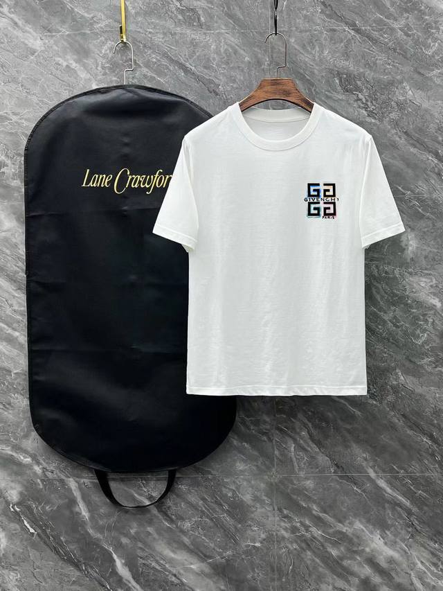 Givenchy# 2025 Spring and Summer New Release, the latest short-sleeved round nec