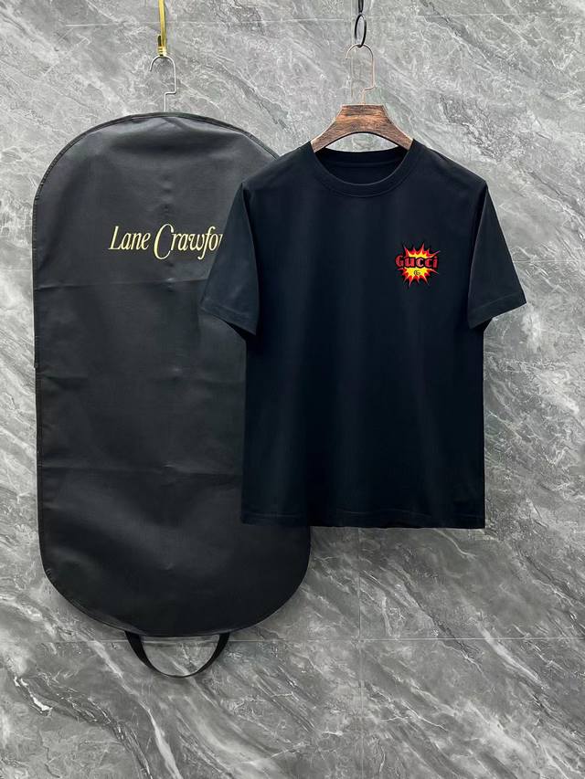Gucci# 2025 Spring and Summer New Release, the latest short-sleeved round neck T