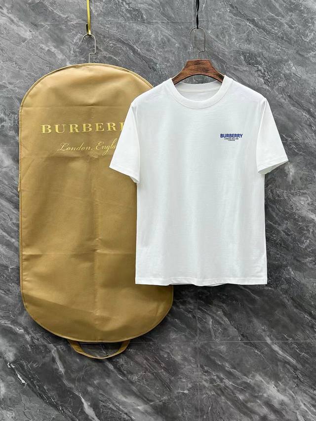 BURBERRY# 2025 Spring and Summer New Release, the latest short-sleeved round nec