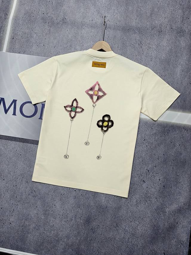 Real shot of Nfc chip sensor Louis Vuitton short-sleeved T-shirt Lv Donkey brand