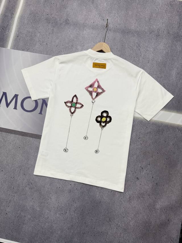 Real shot of Nfc chip sensor Louis Vuitton short-sleeved T-shirt Lv Donkey brand
