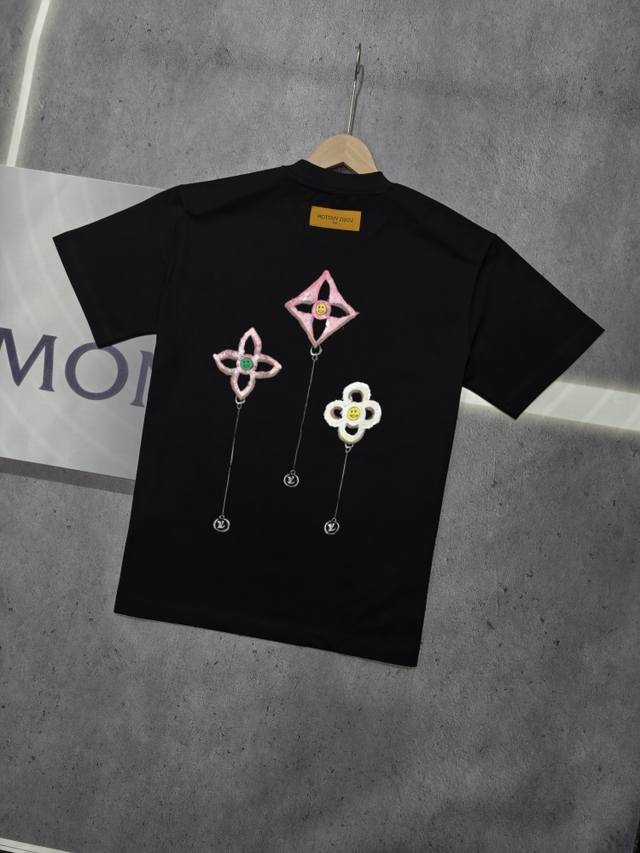 Real shot of Nfc chip sensor Louis Vuitton short-sleeved T-shirt Lv Donkey brand