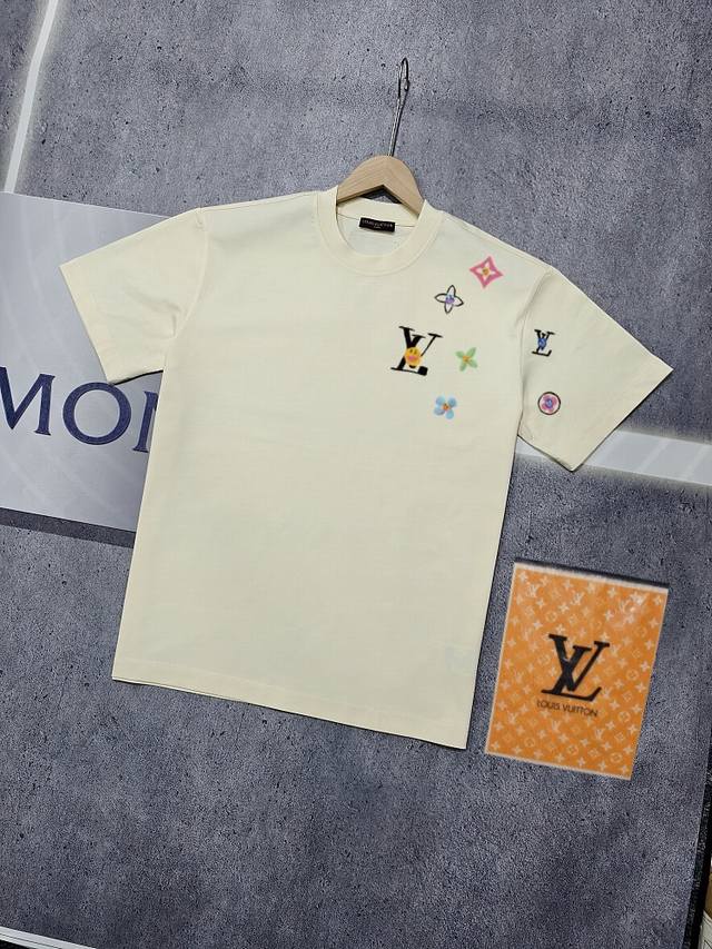 Real shot of Nfc chip sensor Louis Vuitton short-sleeved T-shirt Lv Donkey brand