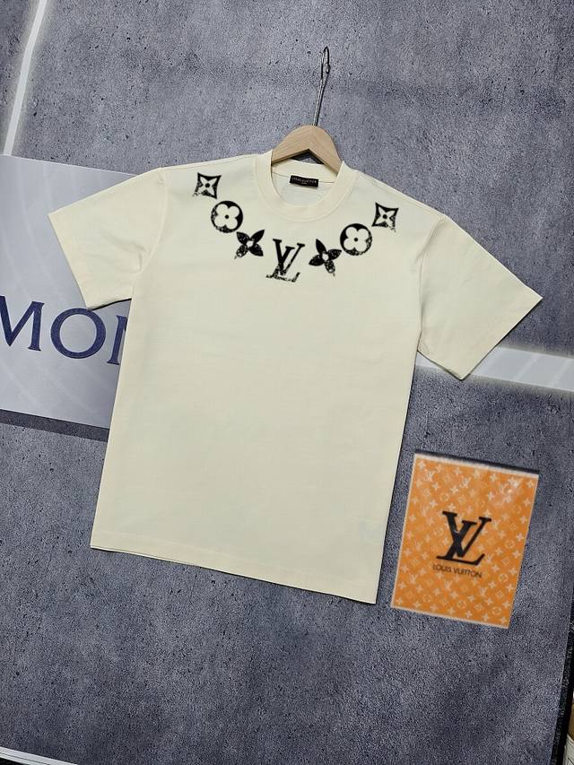 Real shot of Nfc chip sensor Louis Vuitton short-sleeved T-shirt Lv donkey brand