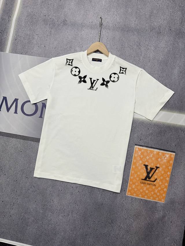 Real shot of Nfc chip sensor Louis Vuitton short-sleeved T-shirt Lv donkey brand